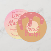 3D Ombre Rosa Herz Donut Sprinkle Mix Runde