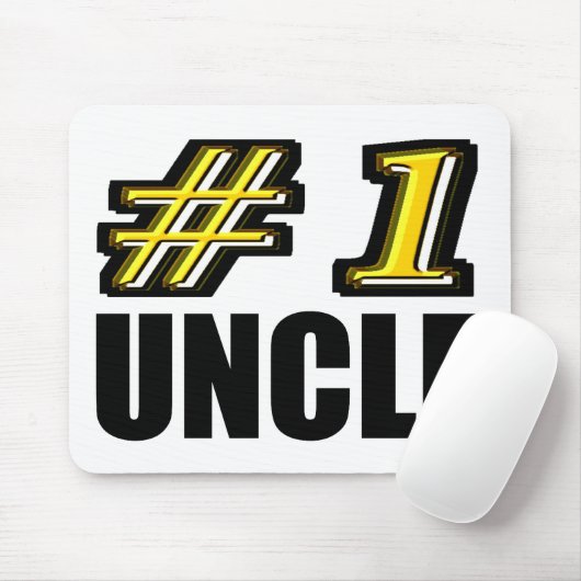 3D Onkel der Zahl-eins Mousepad (Mit Mouse)