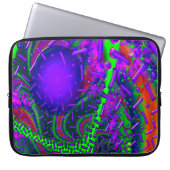 3D-Optik-Fraktal überfahren Laptopschutzhülle (Vorderseite)