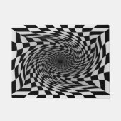 3D-optische Illusion Vortex, modern schwarz-weiß Fußmatte (Vorderseite)