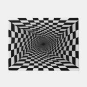 3D-optische Illusion Vortex, modern schwarz-weiß Fußmatte (Vorderseite)