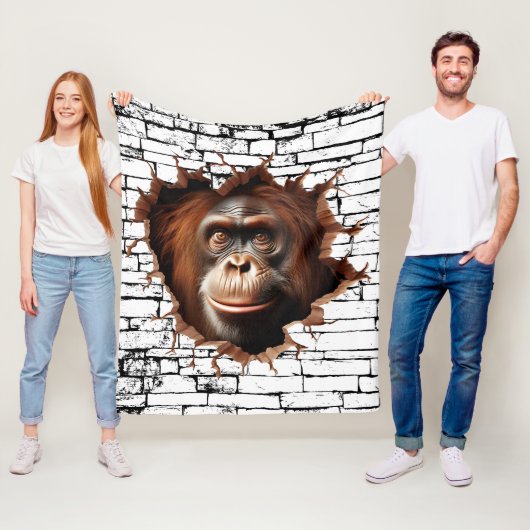 3D Orangutan Mauer Break - The Restaurant Fleecedecke (Beispiel)