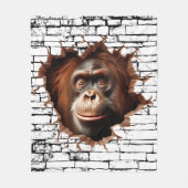3D Orangutan Mauer Break - The Restaurant Fleecedecke (Vorderseite)