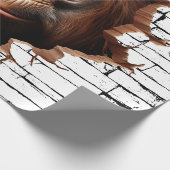 3D Orangutan Mauer Break - The Restaurant Geschenkpapier (Ecke)