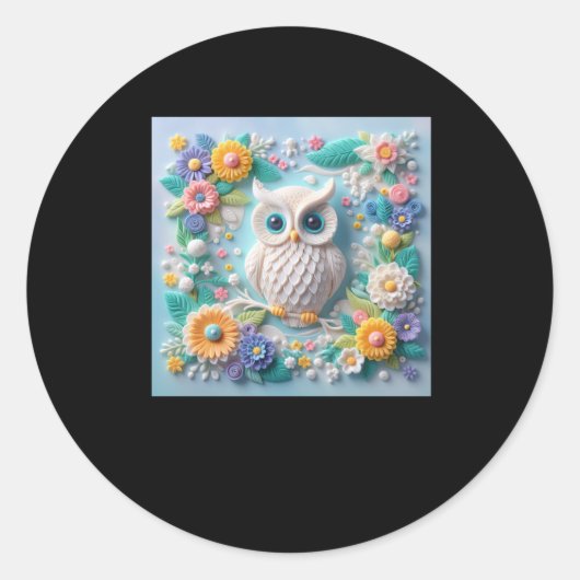 3d Owl #1 Aufkleber (Vorderseite)