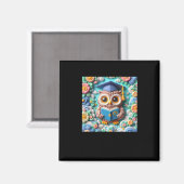 3d Owl #5 Aufkleber Magnet (Vorderseite/Rückseite)