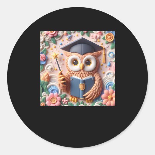 3d Owl #6 Aufkleber (Vorderseite)