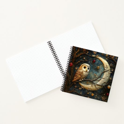 3D Owl Spirale Notebook Notizblock (Innenseite)