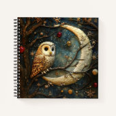 3D Owl Spirale Notebook Notizblock (Vorderseite)