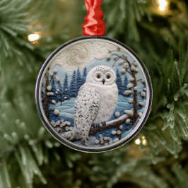 3D Owl Woodland Chirstmas Tier Ornament Aus Metall