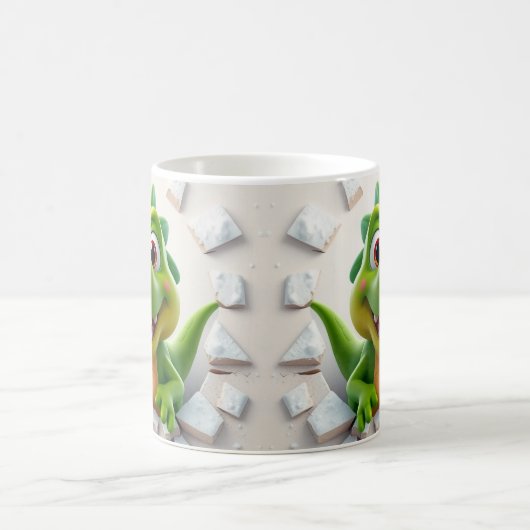 3D-Packung mit niedlicher Dinosaurier-Tasse, Packu Kaffeetasse (Mittel)