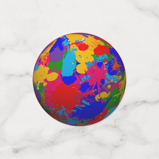 3D Paint Spritzer Confetti Konfetti (Klein Vorderseite)