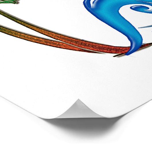 3d Palmen, Waves & Sunset PENSACOLA Poster (Ecke)