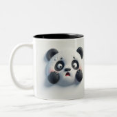 3D-Panda-Bär-Funny-Tiere Zweifarbige Tasse (Links)