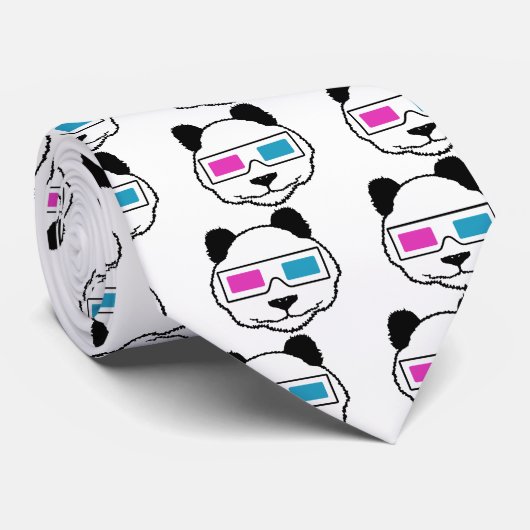 3D Panda Krawatte (Gerollt)