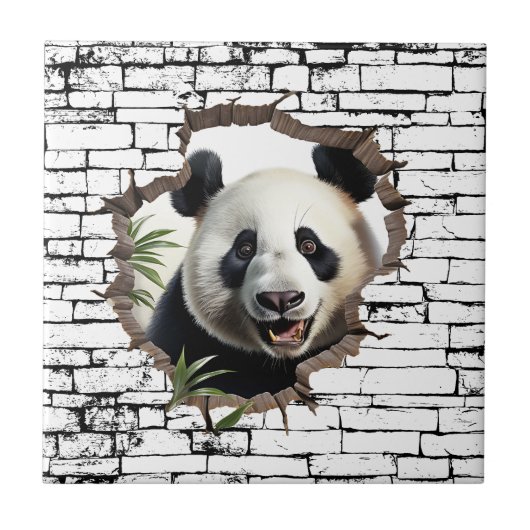 3D Panda Wall Break - The Restaurant Fliese (Vorderseite)