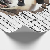3D Panda Wall Break - The Restaurant Geschenkpapier (Ecke)