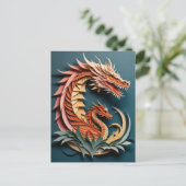 3D Paper Art Design T - Shirt Postkarte (Stehend Vorderseite)