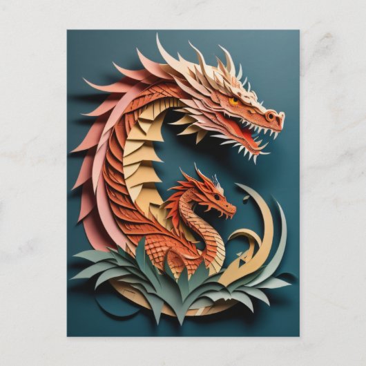 3D Paper Art Design T - Shirt Postkarte (Vorderseite)