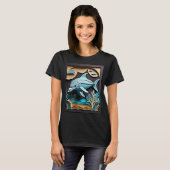 3D Paper Art Dolphin Design T - Shirt (Vorne ganz)