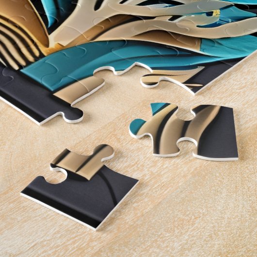 3D Paper Art Dolphin Design T - Shirt Puzzle (Seite)