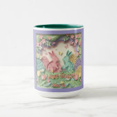 3D Paper Cut Bunny & Easter Eggs Combo Tasse (Zentrum)