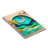 3D Papercraft Tropical Beach Notizblock (Rechte Seite)