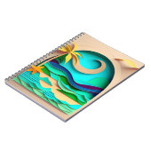 3D Papercraft Tropical Beach Notizblock (Linke Seite)