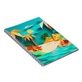 3D Papercraft Tropical Beach Notizblock (Rechte Seite)