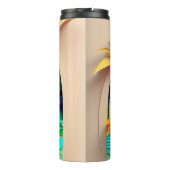 3D Papercraft Tropical Beach Thermosbecher (Rückseite)