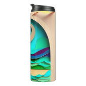 3D Papercraft Tropical Beach Thermosbecher (Nach rechts gedreht)