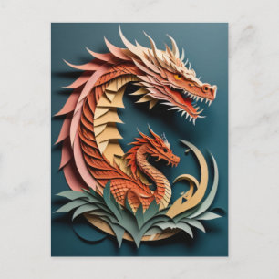 3D-Papierkunst-Design-T-Shirt Postkarte