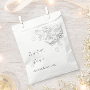 3D-Papierrosen Hochzeit Danke Geschenktütchen