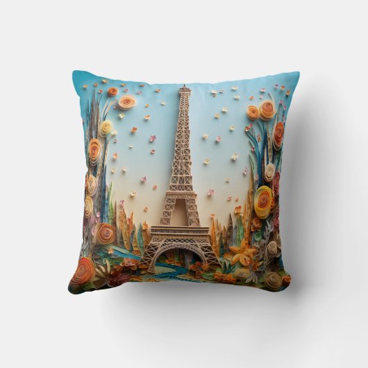 3D Paris pillow Kissen (Rückseite)