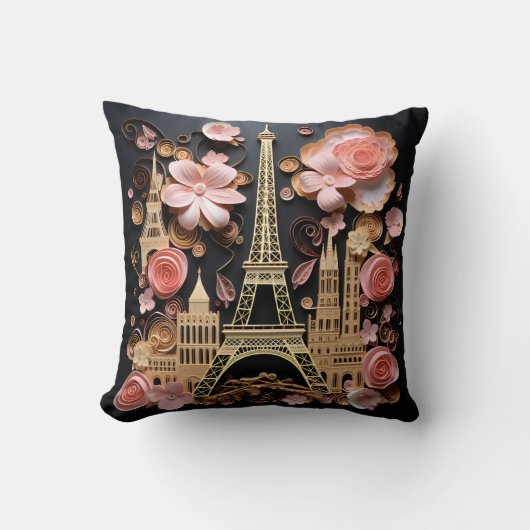 3D Paris pillow Kissen (Vorderseite)