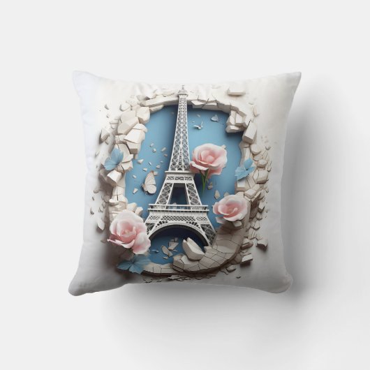 3D Paris pillow Kissen (Rückseite)
