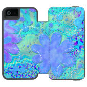 3D Pastel Blume Psychedelic Incipio iPhone Geldbeutel-Hülle (Folio Geöffnet)