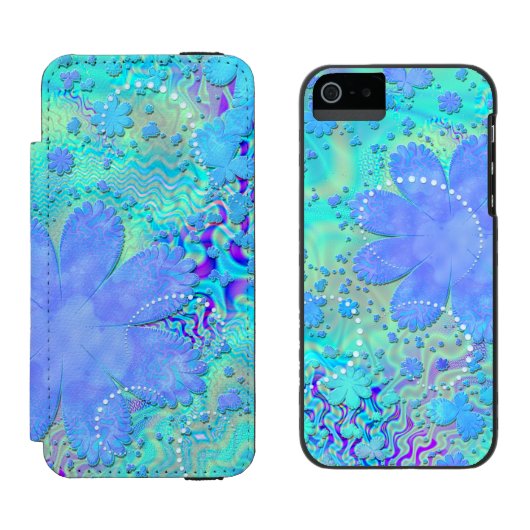 3D Pastel Blume Psychedelic Incipio iPhone Geldbeutel-Hülle (Seite an Seite)