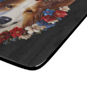 3D Patriotic Shetland Sheepdog Schneidebrett (Ecke)