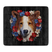 3D Patriotic Shetland Sheepdog Schneidebrett (Vorderseite)