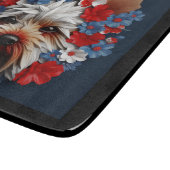 3D Patriotic Yorkshire Terrier Schneidebrett (Ecke)