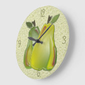 3D Pear (water specks) Wall Clock Große Wanduhr (Winkel)
