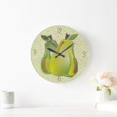 3D Pear (water specks) Wall Clock Große Wanduhr (Zuhause)