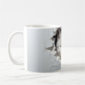 3D-Peering arktischer Fox, Winter Fox Liebhaber Kaffeetasse (Links)