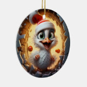 3D Personalized Christmas Bird Keramik Ornament (Rechts)