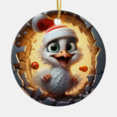 3D Personalized Christmas Bird Keramik Ornament (Vorne)