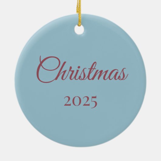 3D Personalized Christmas Bunny Keramik Ornament (Hinten)