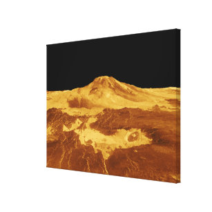 3D-Perspektive Maat Mons auf der Venus Leinwanddruck