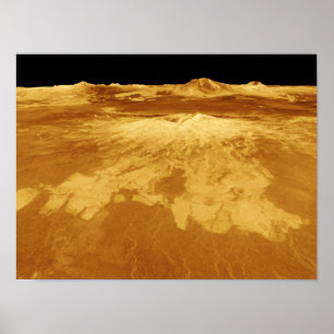 3D Perspektive Sapas Mons auf der Venus Poster