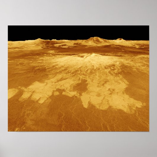 3D Perspektive Sapas Mons auf der Venus Poster (Vorne)